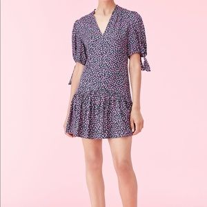 Rebecca Taylor Wild Rose Silk Twill Dress Size Medium